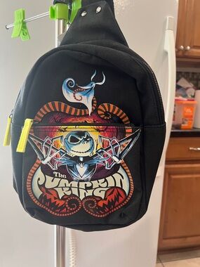 Nightmare Sling Bag with Neon Yellow Accents -